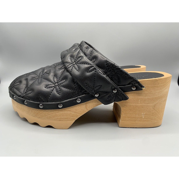 AEROSOLES Aware Laura Ashley Pedro Black Slip-On Shoes Clogs Women's Size 6.5 - Picture 1 of 14